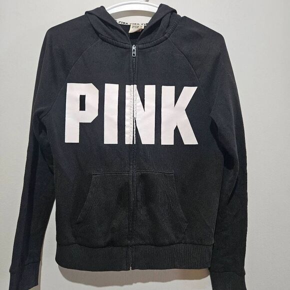 Victoria's Secret Women's PINK Logo Full Zip-up Sweatshirt Size S - Picture 5 of 12
